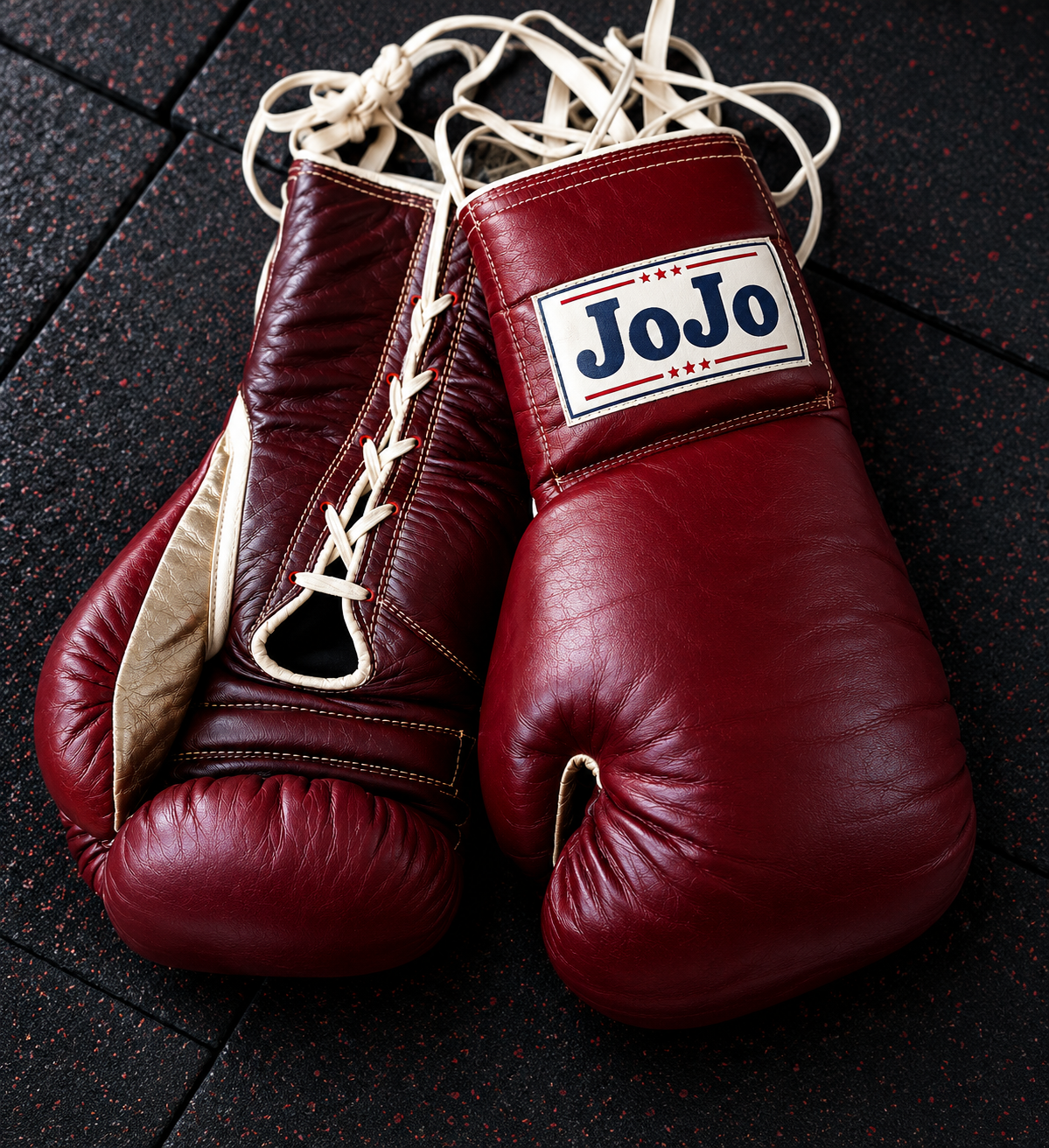 Wrapping boxing gloves